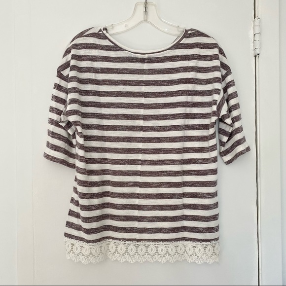 Striped Lace Top - Picture 2 of 4
